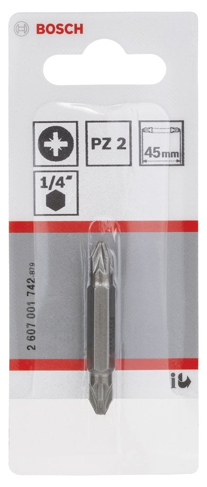 Bosch - Çift Taraflı Vidalama ucu PZ2xPZ2*45 mm 1'li - Resim 2