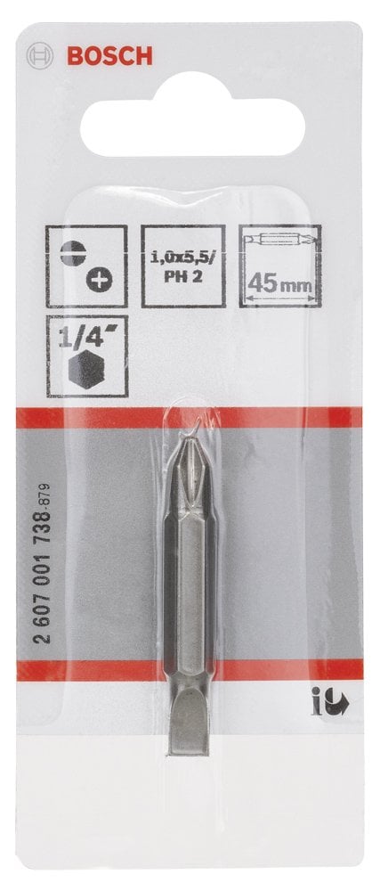 Bosch - Çift Taraflı Vidalama ucu PH2xS1,0x5,5*45 mm 1'li - Resim 2