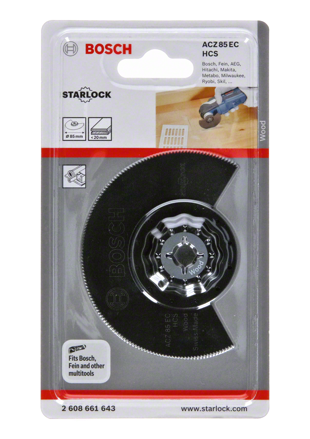 Bosch - Starlock - ACZ 85 EC - HCS Ahşap İçin Segman Testere Bıçağı, Bombeli 1'li - Resim 2