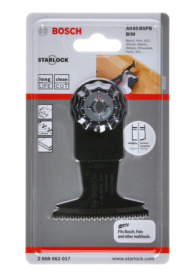 Bosch - Starlock - AII 65 BSPB - BIM Sert Ahşap İçin Daldırmalı Testere Bıçağı 1'li - Resim 2