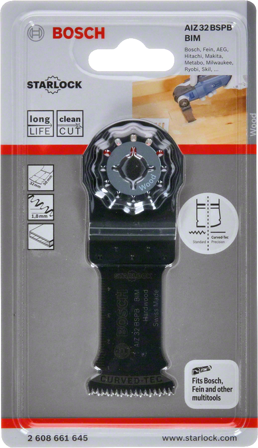 Bosch - Starlock - AIZ 32 BSPB - BIM Sert Ahşap İçin Daldırmalı Testere Bıçağı 1'li - Resim 2
