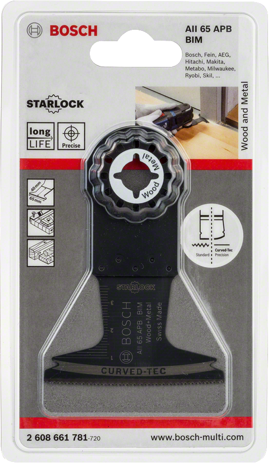 Bosch - Starlock - AII 65 APB - BIM Ahşap ve Metal İçin Daldırmalı Testere Bıçağı 1'li - Resim 2
