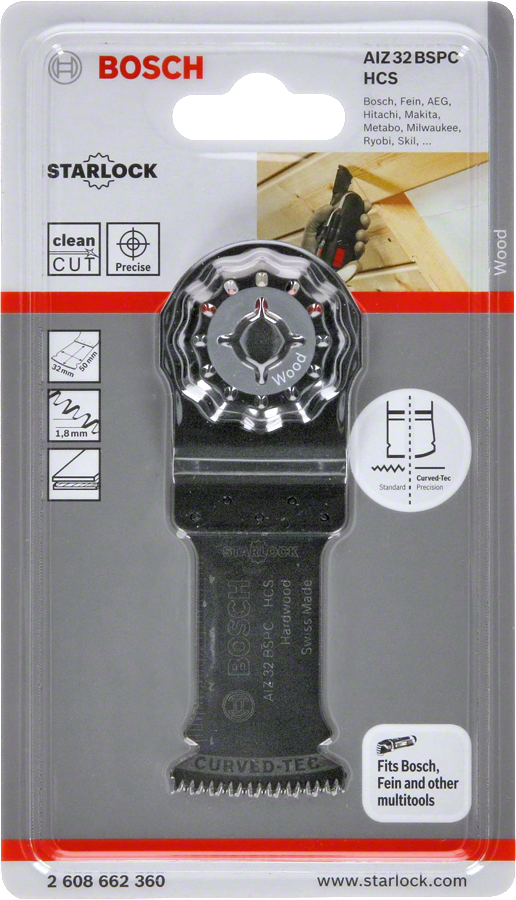 Bosch - Starlock - AIZ 32 BSPC - HCS Sert Ahşap İçin Daldırmalı Testere Bıçağı 1'li - Resim 2