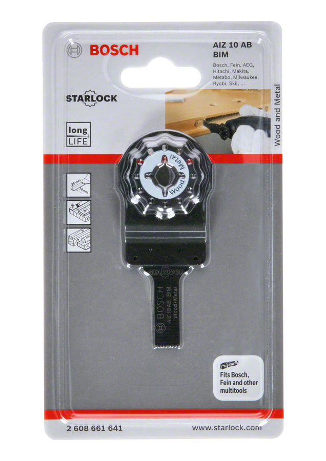 Bosch - Starlock - AIZ 10 AB - BIM Ahşap ve Metal İçin Daldırmalı Testere Bıçağı 1'li - Resim 2