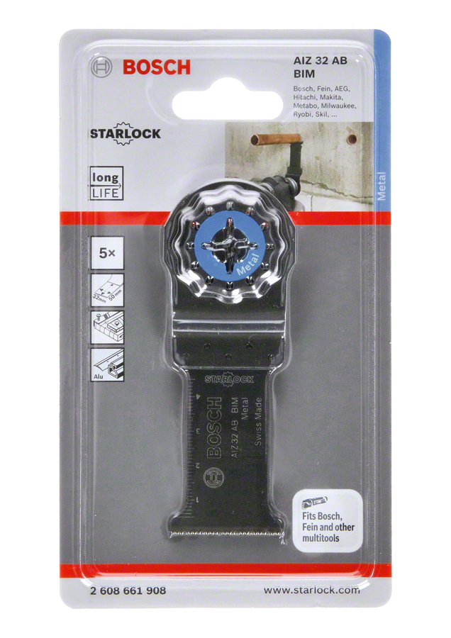 Bosch - Starlock - AIZ 32 AB - BIM Metal İçin Daldırmalı Testere Bıçağı 5'li - Resim 2