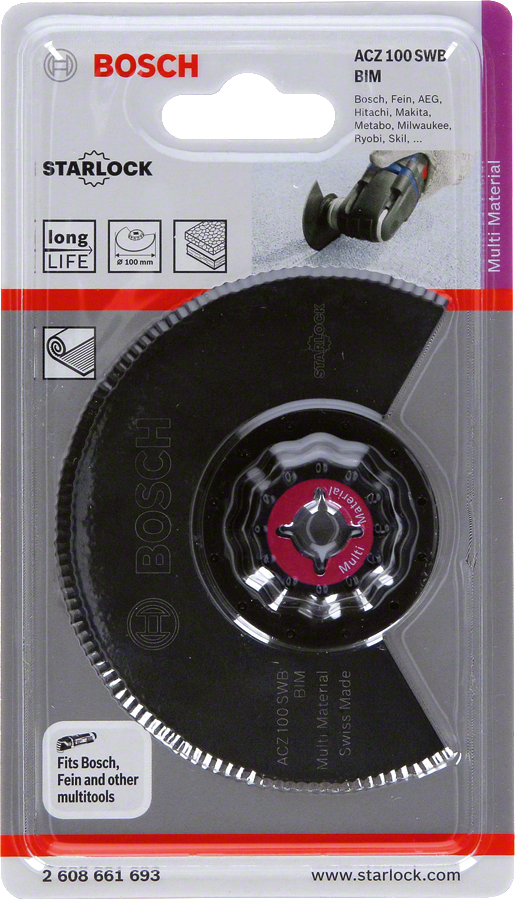 Bosch - Starlock - ACZ 100 SWB - BIM Oluklu Segman Testere Bıçağı 1'li - Resim 2