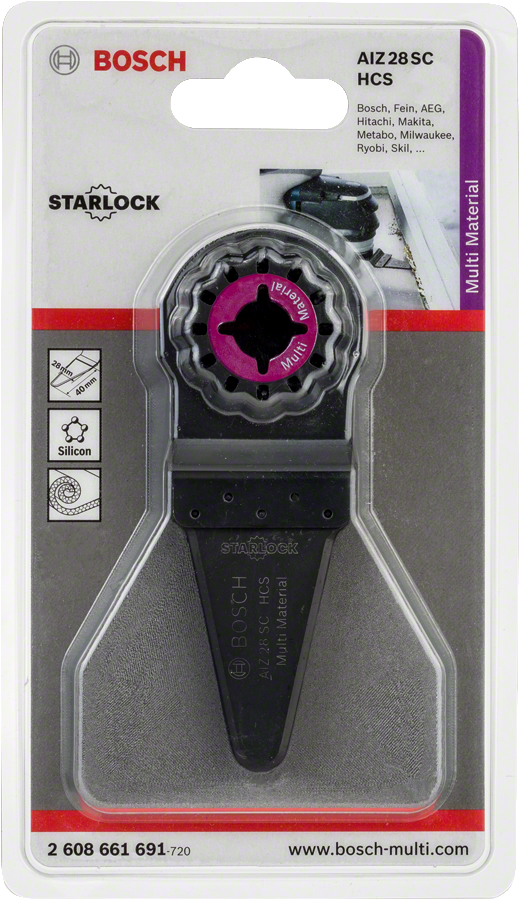 Bosch - Starlock - AIZ 28 SC - HCS Universal Derz ve Macun Kesici Bıçak 1'li - Resim 2