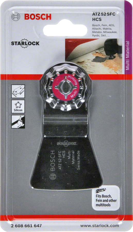 Bosch - Starlock - ATZ 52 SFC - HCS Yumuşak Silikon ve Boya Artıkları İçin Esnek Raspa Bıçağı 1'li - Resim 2