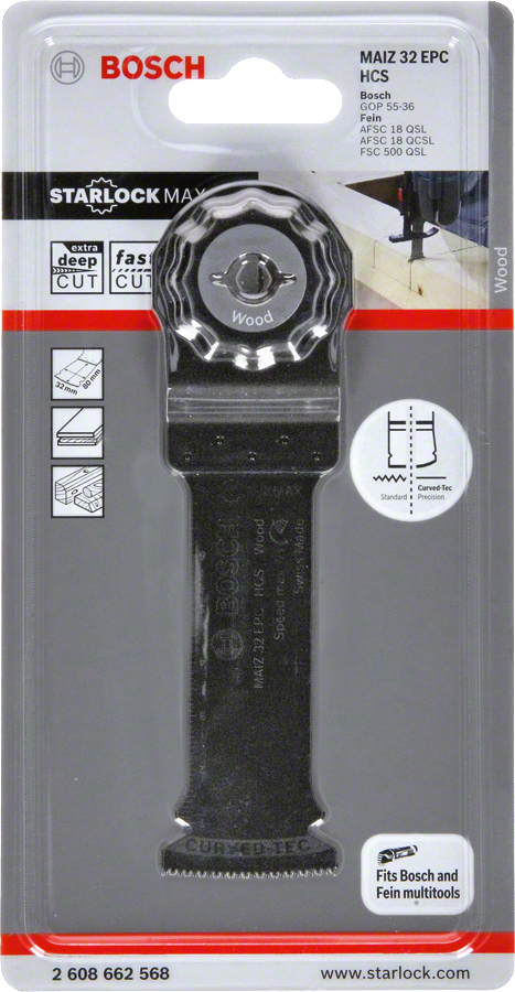 Bosch - Starlock Max - MAIZ 32 EPC - HCS Ahşap İçin Daldırmalı Testere Bıçağı 1'li - Resim 2