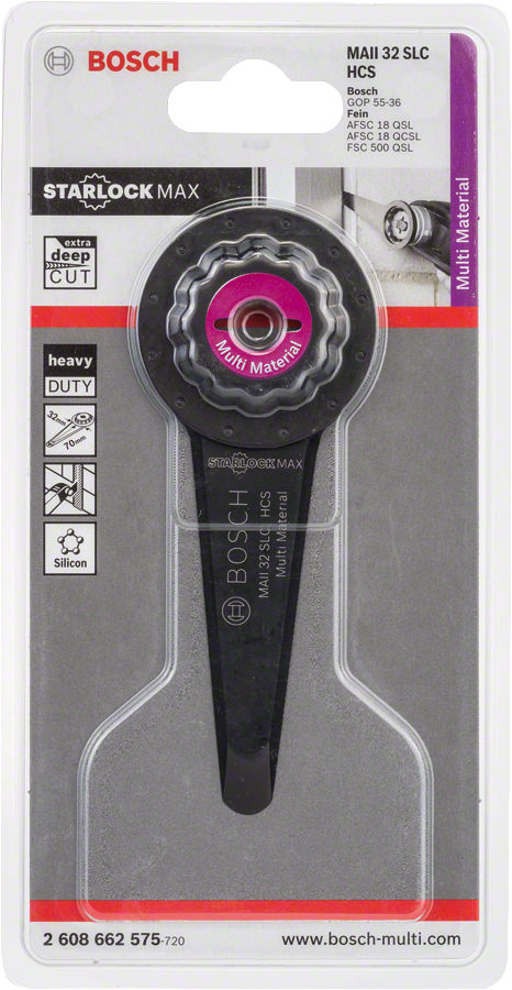 Bosch - Starlock Max - MAll 32 SLC - HCS Üniversal Derz ve Macun Kesici Uzun Testere Bıçağı 1'li - Resim 2