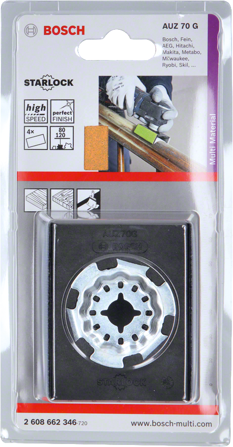 Bosch - Starlock - AUZ 70 G Mikro Pıtrak Tutturmalı Profil Zımparalama İçin Taban - Resim 2