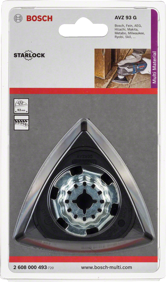 Bosch - Starlock - AVZ 93 G Mikro Pıtrak Tutturmalı Delta Zımpara Tabanı - Resim 2