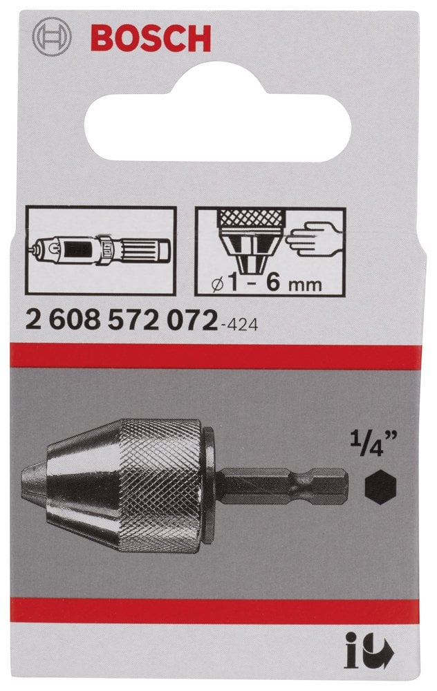 Bosch - 1-6 mm - 1/4''-6k Anahtarsız Mandren - Resim 2