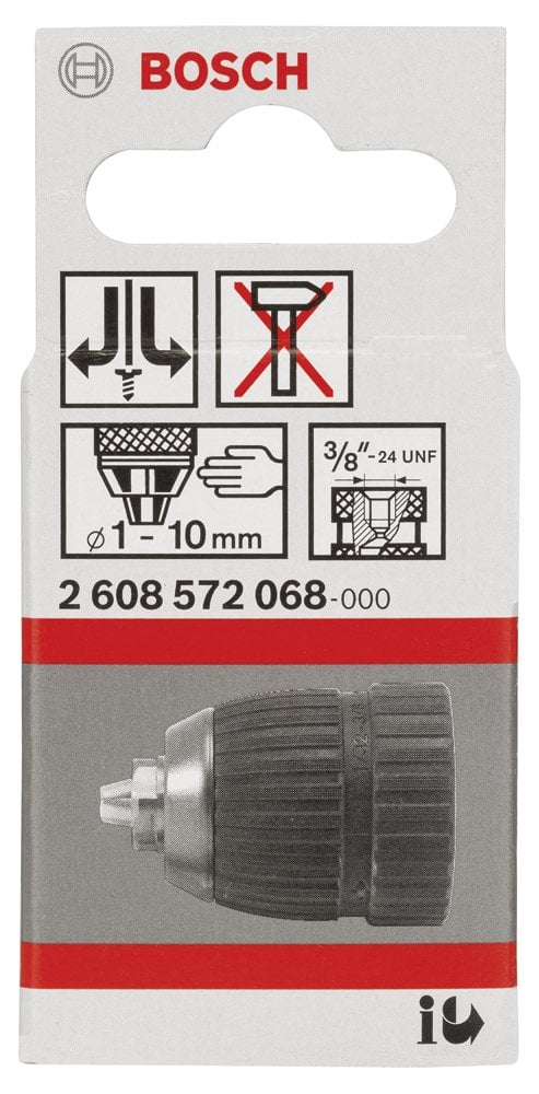 Bosch - 1-10 mm - 3/8''-24 Anahtarsız Mandren - Resim 2