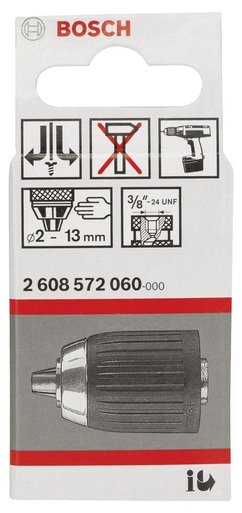 Bosch - 2-13 mm - 3/8''-24 Anahtarsız Mandren - Resim 2