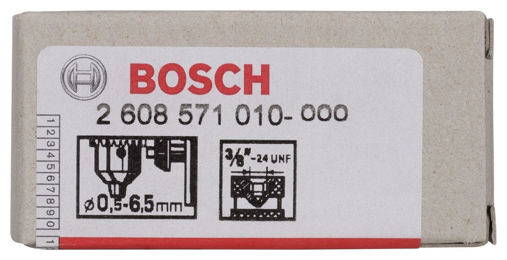 Bosch - 0,5-6,5 mm 3/8''-24 Anahtarlı Mandren - Resim 2