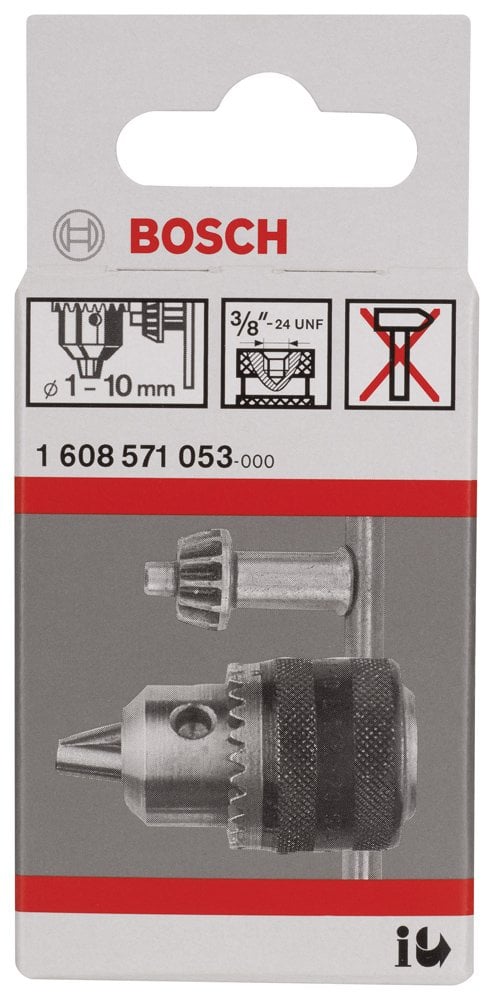 Bosch - 1-10 mm - 3/8''-24 Anahtarlı Mandren - Resim 2