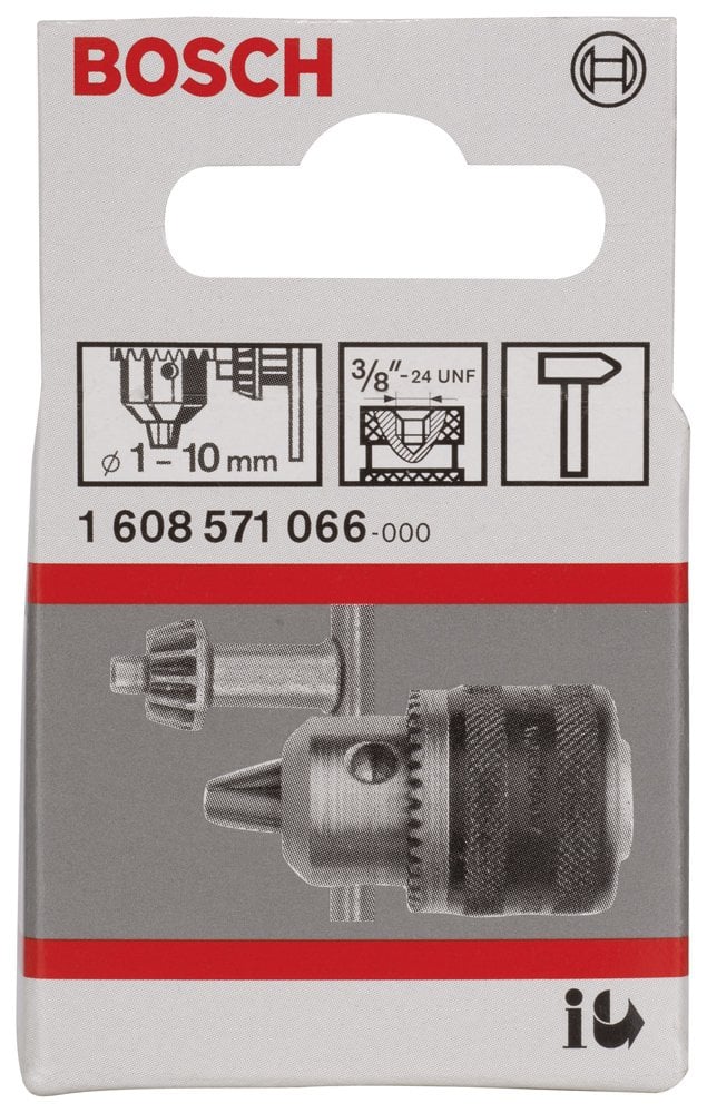 Bosch - 1-10 mm - 3/8''-24 Anahtarlı Mandren - Resim 2