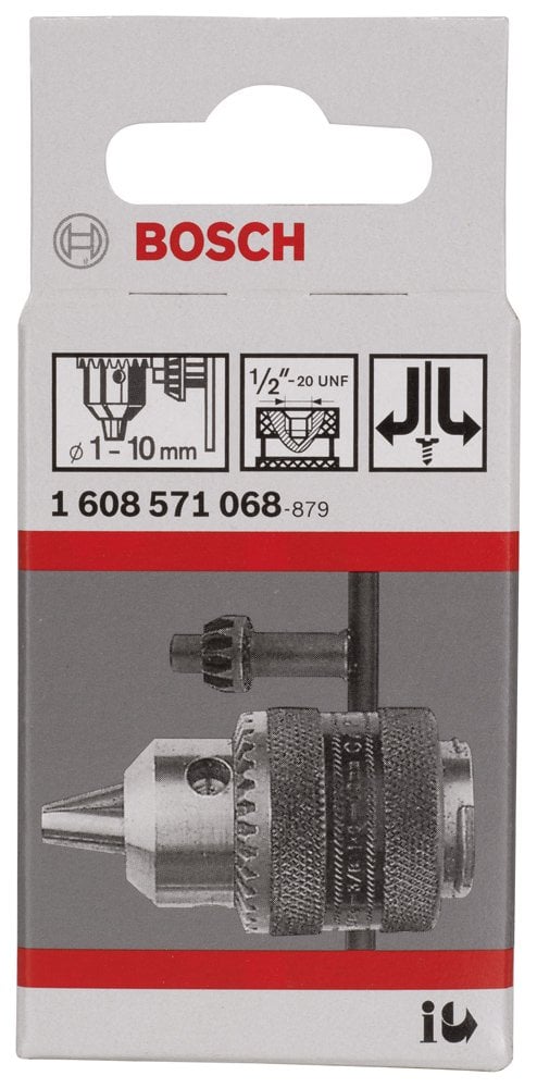 Bosch - 1-10 mm - 1/2''-20 Anahtarlı Mandren - Resim 2