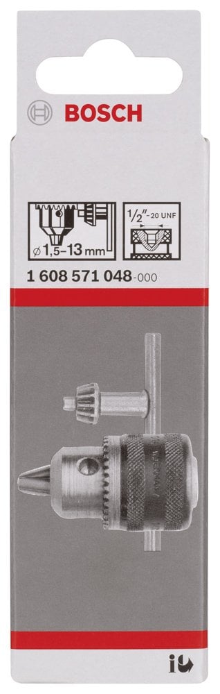Bosch - 1,5-13 mm - 1/2''-20 Anahtarlı Mandren - Resim 2