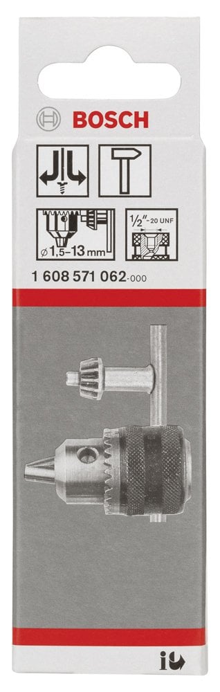 Bosch - 1,5-13 mm - 1/2''-20 Anahtarlı Mandren - Resim 2