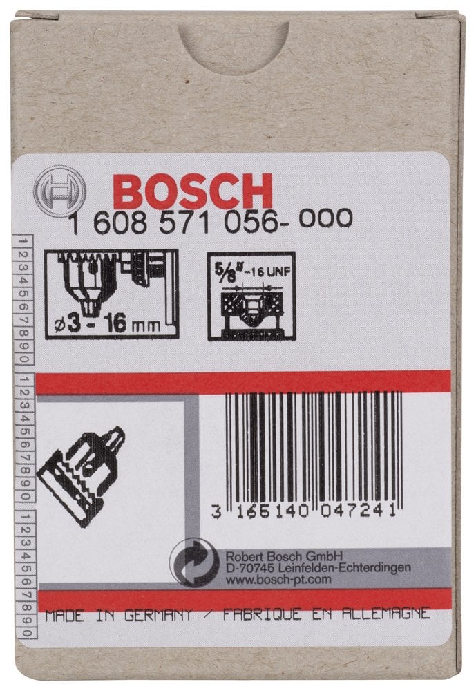 Bosch - 3-16 mm - 5/8''-16 Anahtarlı Mandren - Resim 2
