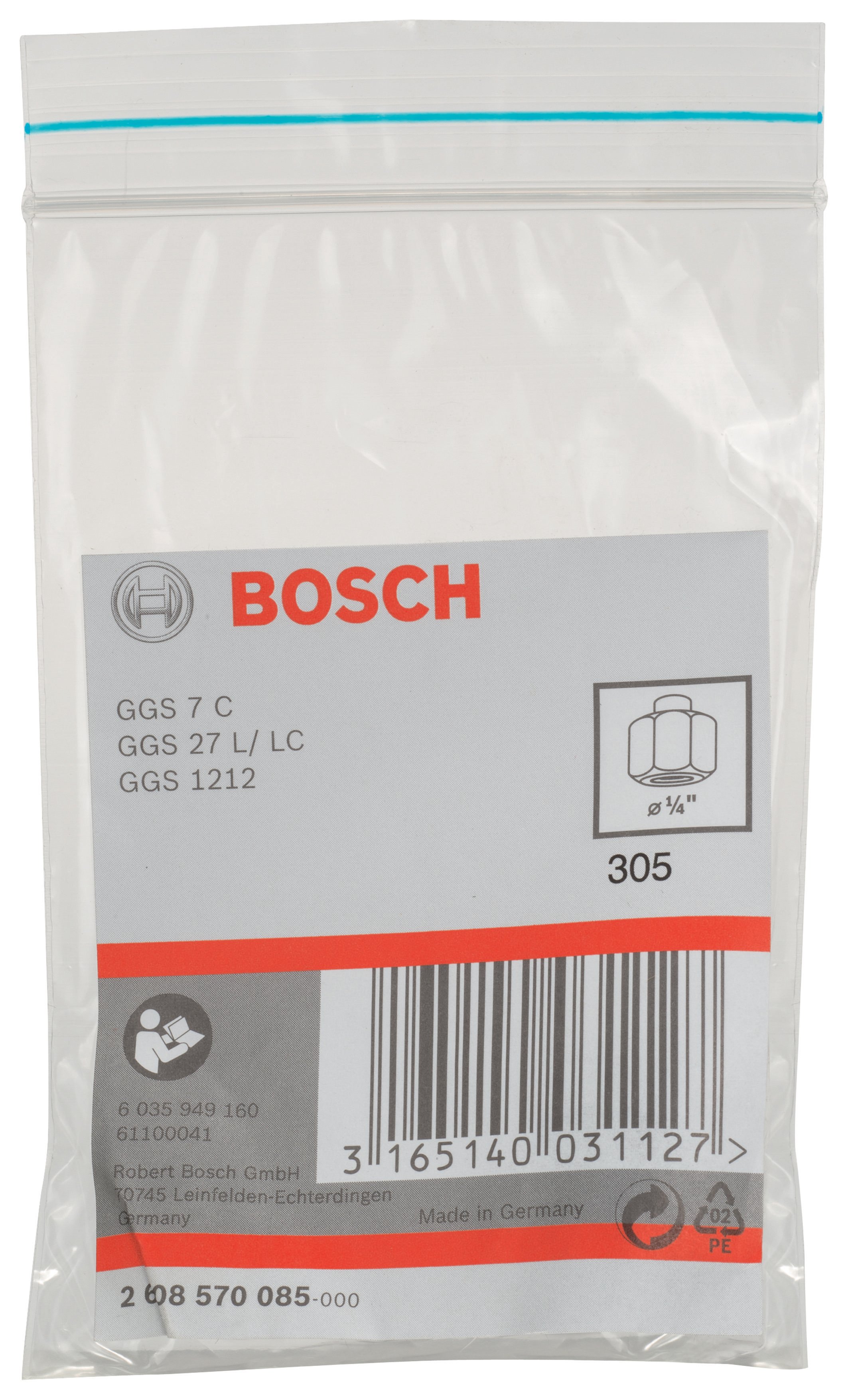 Bosch - GGS 7C-27 L/C Sıkma Somunlu Penset 1/4'' - Resim 2
