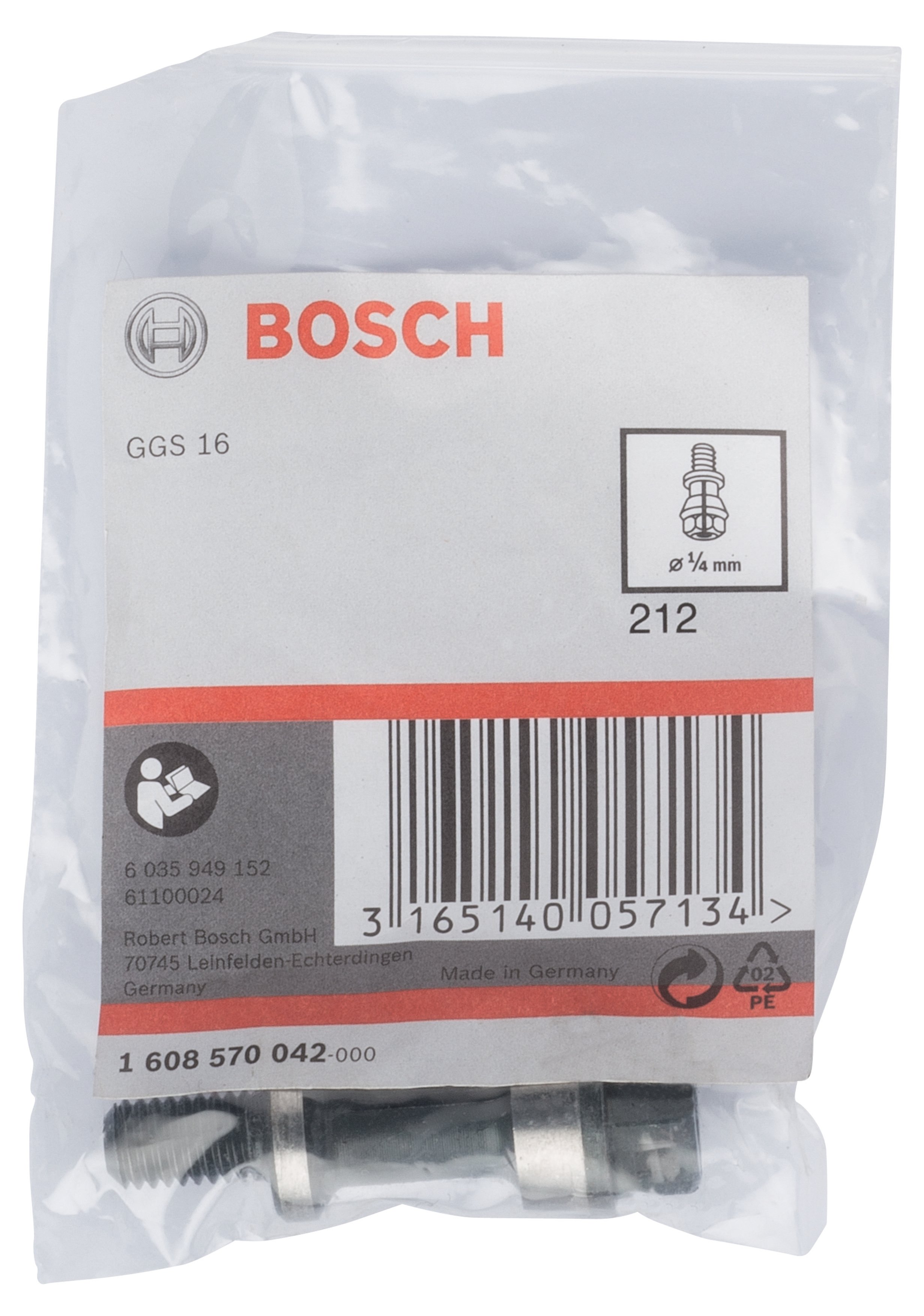 Bosch - GGS 16 Sıkma Somunlu Penset 1/4'' - Resim 2