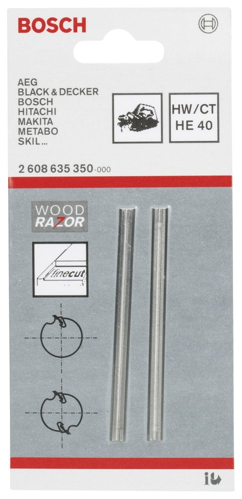 Bosch - Planya Bıçağı Düz Sert Metal 40ᵒ 2'li - Resim 2