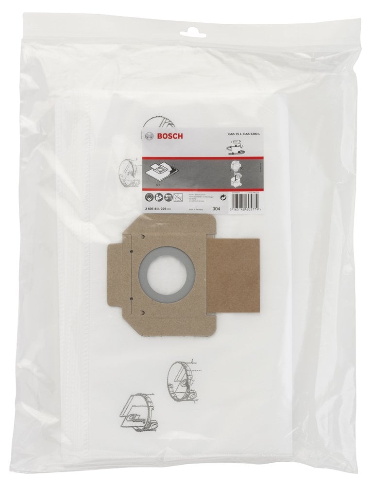 Bosch - Elektrikli Süpürgeler İçin Toz Emme Torbası Kuru Uygulamalar (GAS 15 L için uygun) - Resim 2