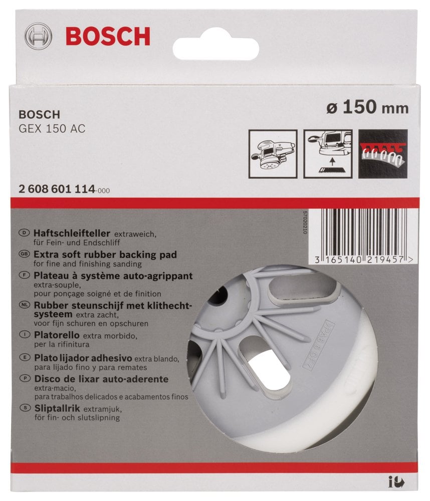 Bosch - 150 mm Zımpara Tabanı Ekstra Yumuşak (GEX) - Resim 2