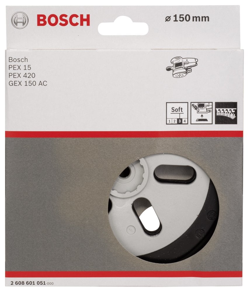 Bosch - 150 mm Zımpara Tabanı Yumuşak - Resim 2
