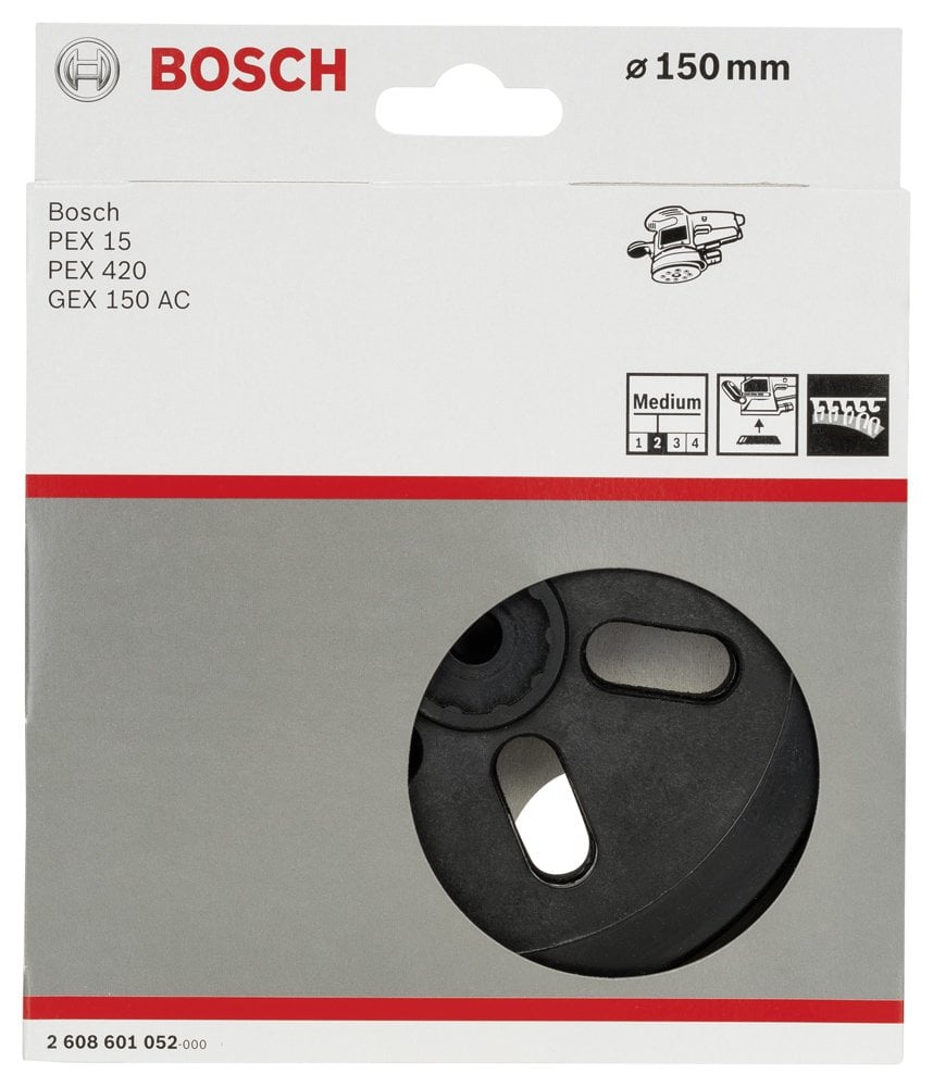 Bosch - 150 mm Zımpara Tabanı Orta Sertlikte - Resim 2