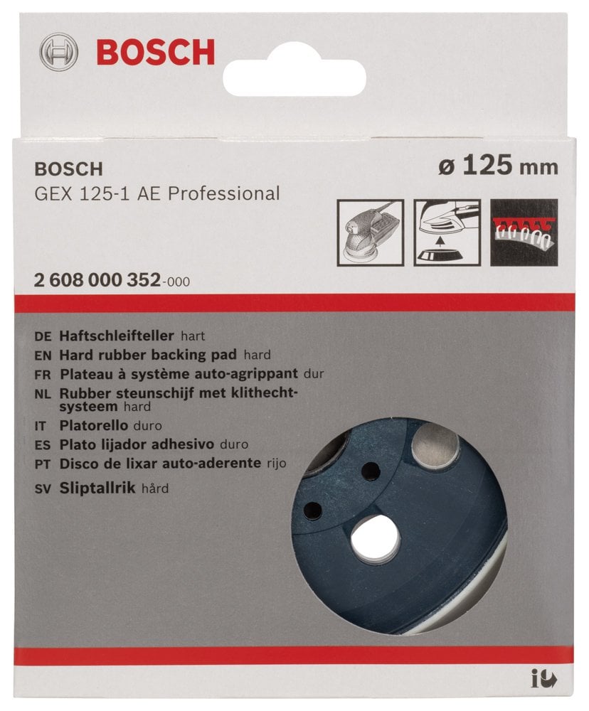 Bosch - 125 mm Zımpara Tabanı Sert (GEX) - Resim 2