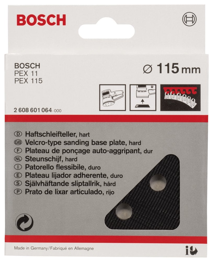 Bosch - 115 mm Zımpara Tabanı Sert (PEX) - Resim 2