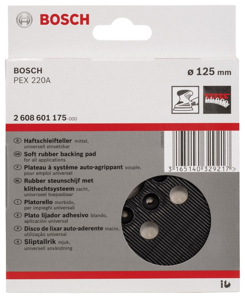 Bosch - 125 mm Zımpara Tabanı Orta Sertlikte (PEX) - Resim 2