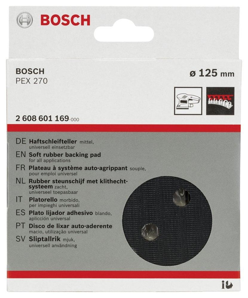 Bosch - 125 mm Zımpara Tabanı Orta Sertlikte (PEX) - Resim 2