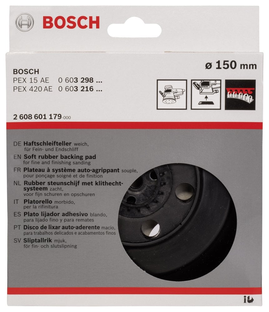 Bosch - 150 mm Zımpara Tabanı Orta Sertlikte (PEX) - Resim 2