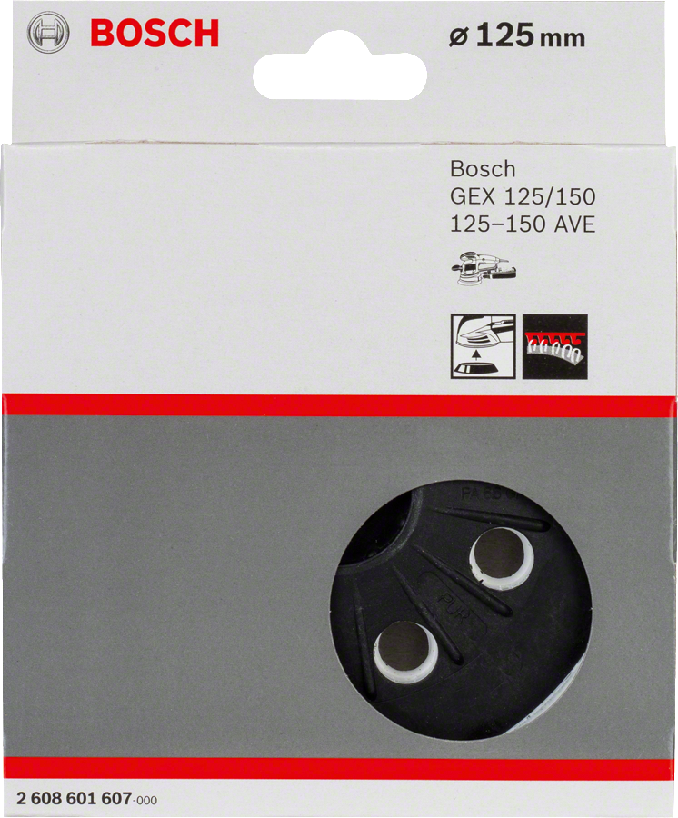 Bosch - 125 mm Zımpara Tabanı Orta Sertlikte (GEX) - Resim 2
