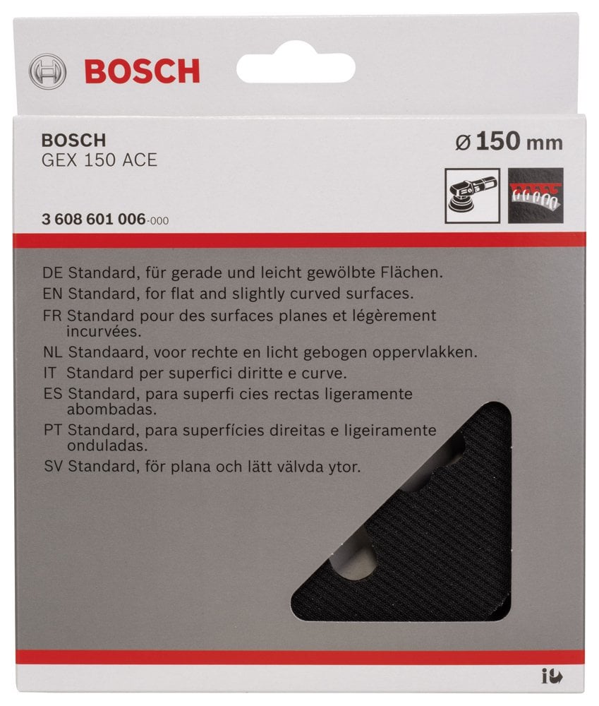 Bosch - 150 mm Zımpara Tabanı Orta Sertlikte (GEX) - Resim 2