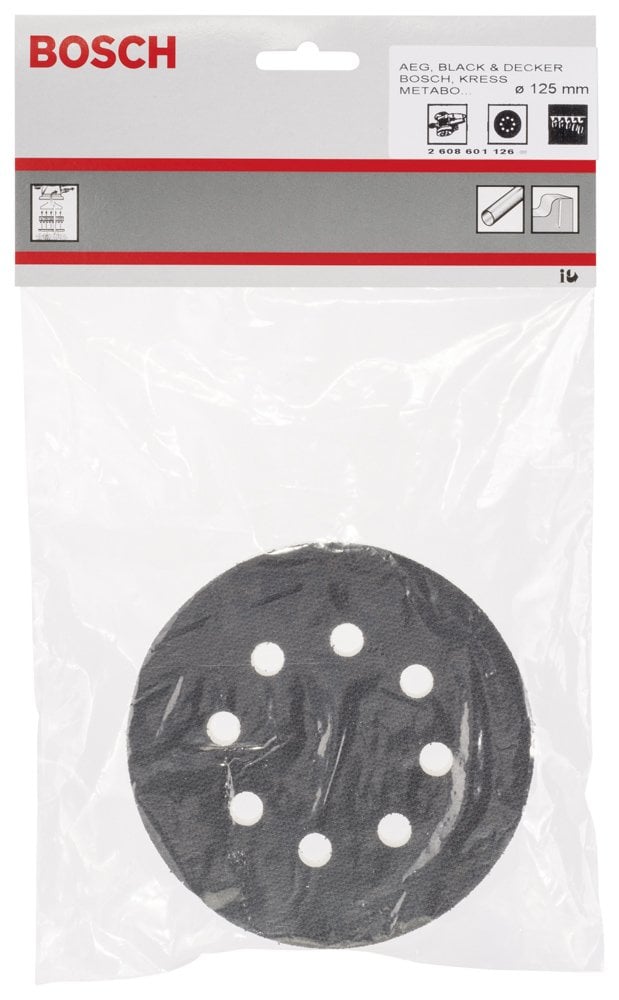 Bosch - 125 mm Delikli Sünger Taban - Resim 2
