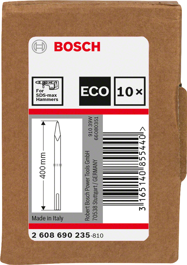 Bosch - SDS-Max Şaftlı Sivri Keski 400 mm 10'lu EKO - Resim 2