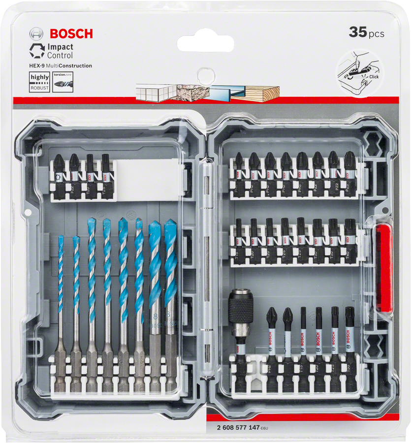 Bosch - Impact Control Serisi HEX-9 MC 35 Parça Karışık Set - Resim 2