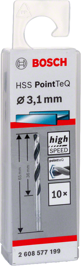 Bosch - HSS-PointeQ Metal Matkap Ucu 3,1 mm 10'lu - Resim 2