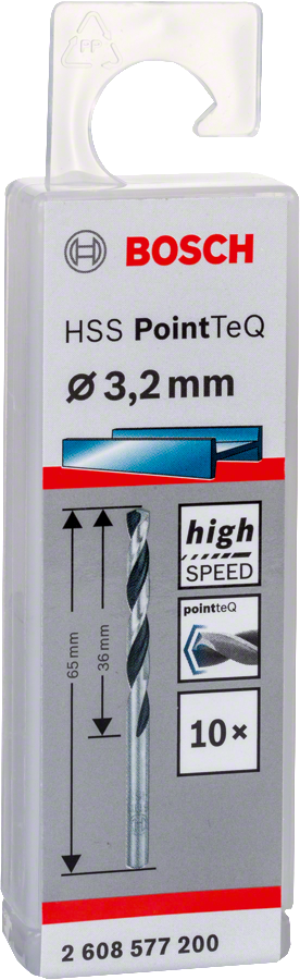 Bosch - HSS-PointeQ Metal Matkap Ucu 3,2 mm 10'lu - Resim 2