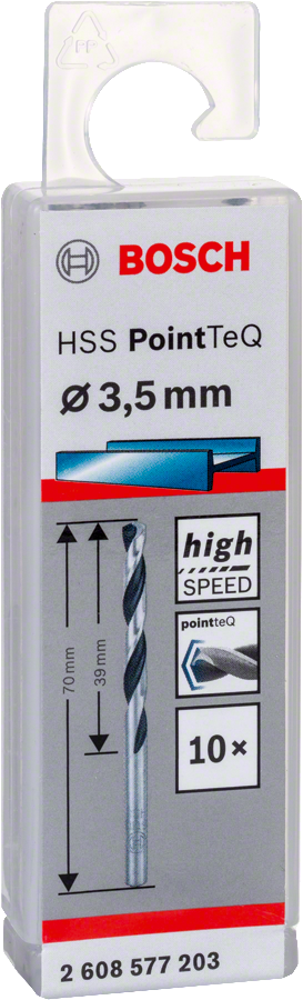 Bosch - HSS-PointeQ Metal Matkap Ucu 3,5 mm 10'lu - Resim 2