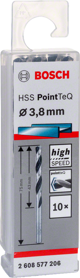 Bosch - HSS-PointeQ Metal Matkap Ucu 3,8 mm 10'lu - Resim 2