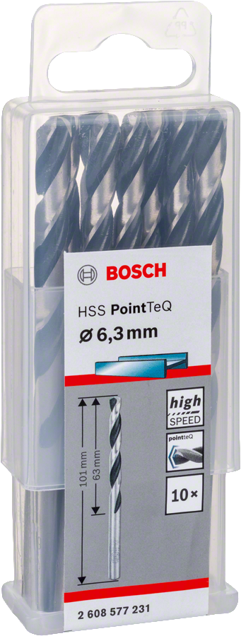 Bosch - HSS-PointeQ Metal Matkap Ucu 6,3 mm 10'lu - Resim 2