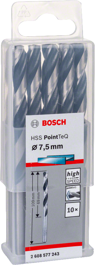 Bosch - HSS-PointeQ Metal Matkap Ucu 7,5 mm 10'lu - Resim 2