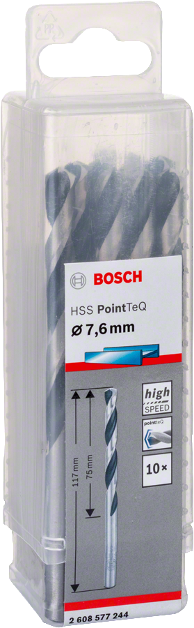 Bosch - HSS-PointeQ Metal Matkap Ucu 7,6 mm 10'lu - Resim 2